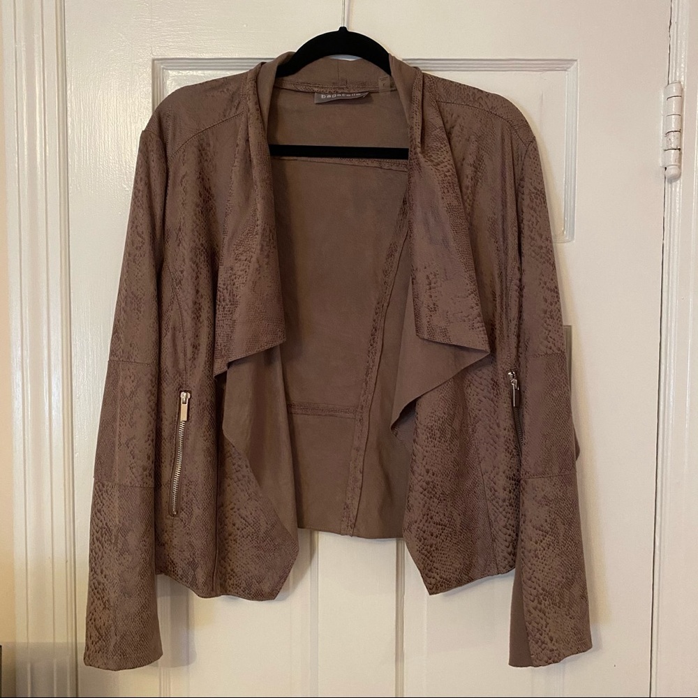 Snakeskin design and suede jacket